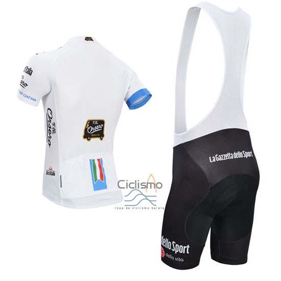 Giro d'Italia Ropa Ciclismo Culotte Corto 2014 Hombre Mangas Cortas Blanco